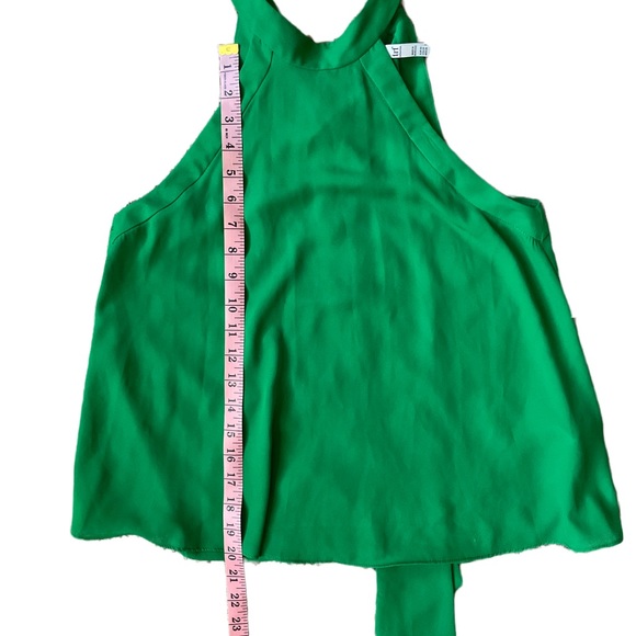 Zara TRF Green Halter Blouse w/ Neck Tie - Picture 6 of 12